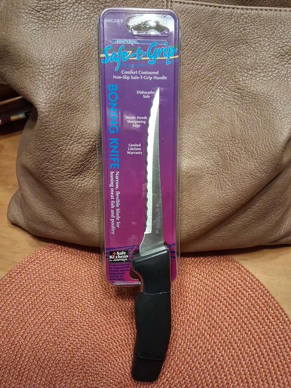 Imperial Safe-t-Grip Comfort Contoured Non-Slip Handle Boning Knife NWT